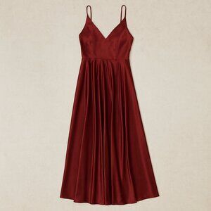 B darlin V neck satin gown